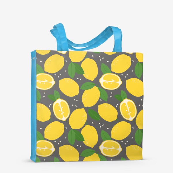 Сумка-шоппер «Лимоны на сером»