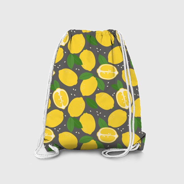 Рюкзак «Лимоны на сером»