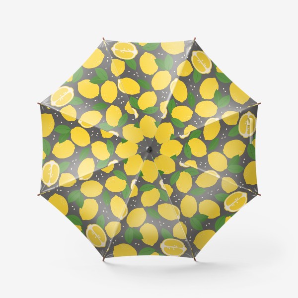 Зонт «Лимоны на сером»