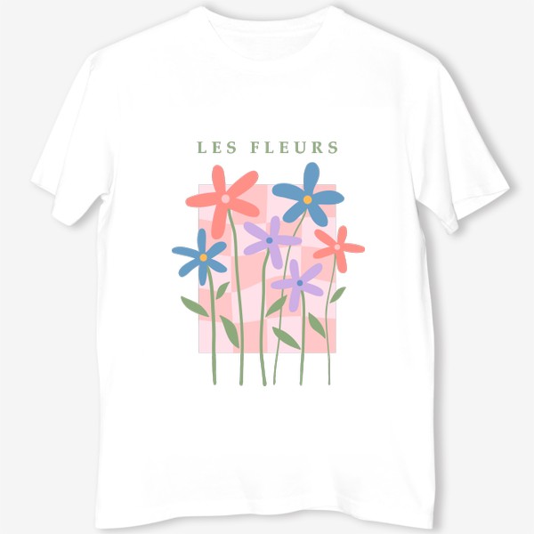Футболка «Les fleurs, букет цветов»