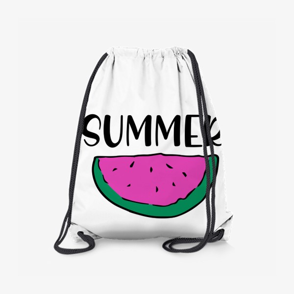 Рюкзак «кусочек арбуза с Summer. веселый летний принт розовая долька арбуза с надписью лето»
