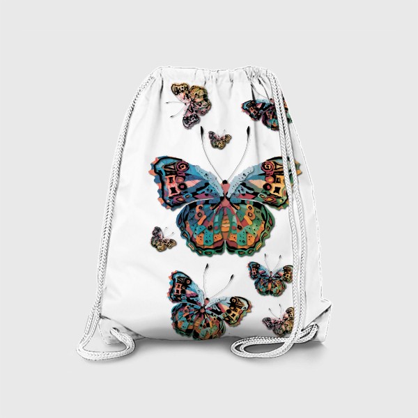 Рюкзак «яркие разноцветные бабочки»