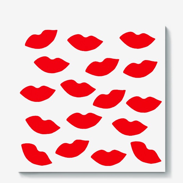Холст «Красные губы поцелуи»
