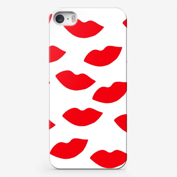 Чехол iPhone «Красные губы поцелуи»