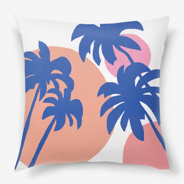 Подушка «Пальмы абстракция летний принт»
