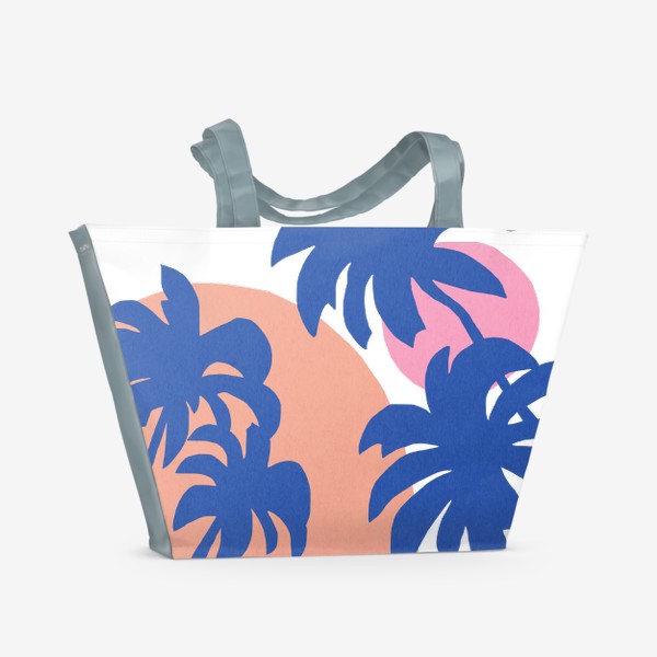 Пляжная сумка «Пальмы абстракция летний принт»