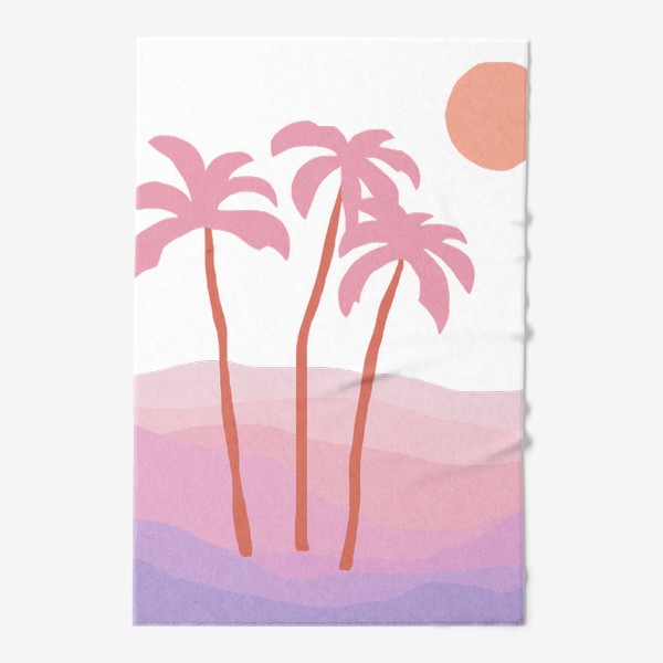 Полотенце «Пальмы на закате»