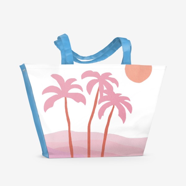 Пляжная сумка «Пальмы на закате»