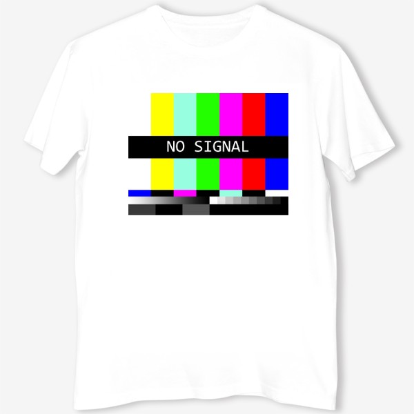 Футболка «No signal. TV scree. Нет сигнала.»