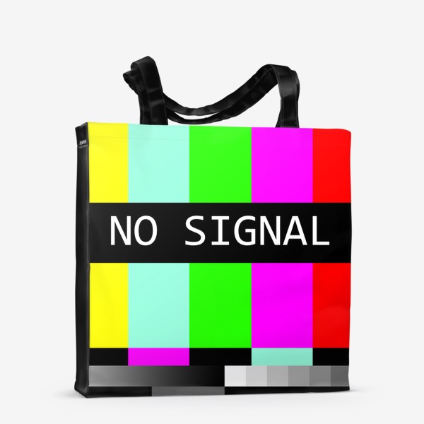 Сумка-шоппер «No signal. TV scree. Нет сигнала.»