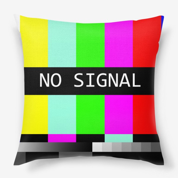 Подушка «No signal. TV scree. Нет сигнала.»