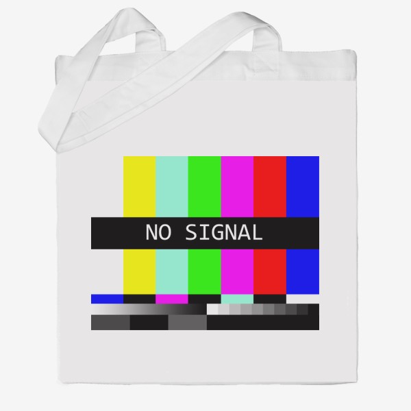 Сумка хб «No signal. TV scree. Нет сигнала.»