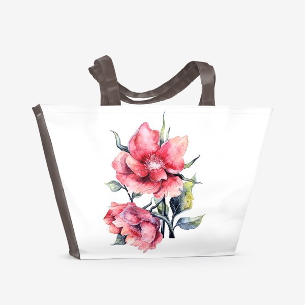 Пляжная сумка «Цветы Шиповник»
