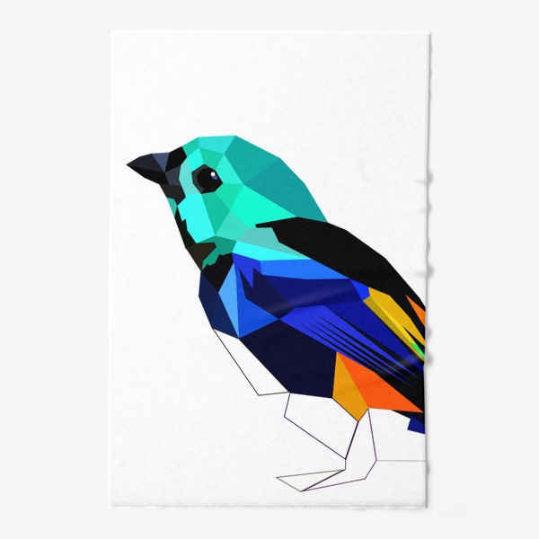 Полотенце «Семицветная танагра, Птицы Бразилии, Тропики»