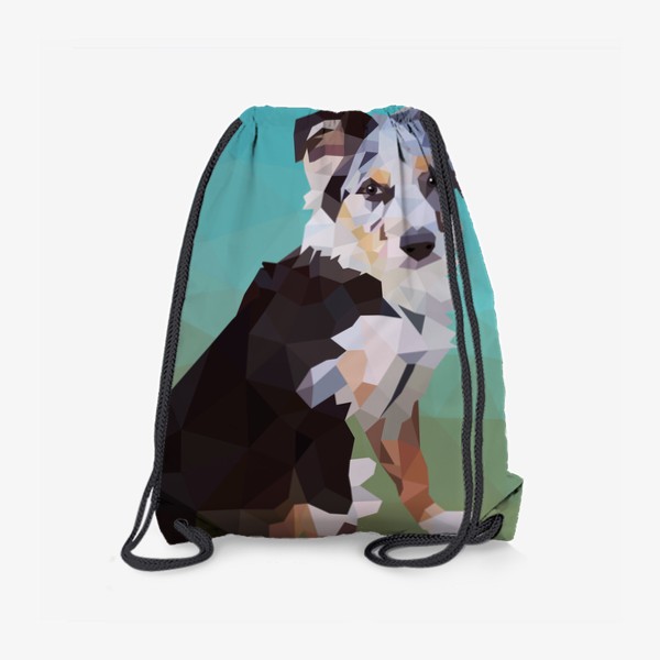 Рюкзак «Портрет собаки, Австралийская овчарка, Домашние животные»
