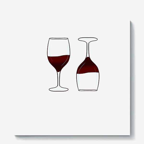 Холст «Бокалы с вином»