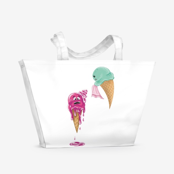 Пляжная сумка «Милое мороженое»