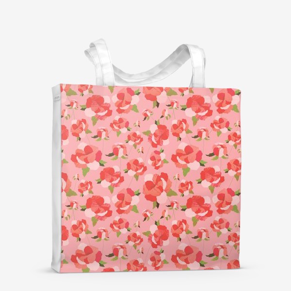 Сумка-шоппер «розовые пионы»