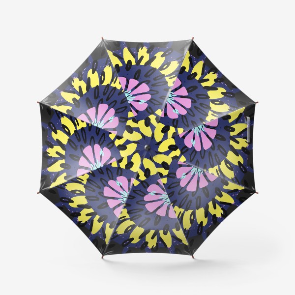 Зонт «Абстракция - модерн - геометрия - летние цветы»