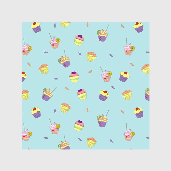 Скатерть «вкусный сладкий узор с пирожными и панкейками»