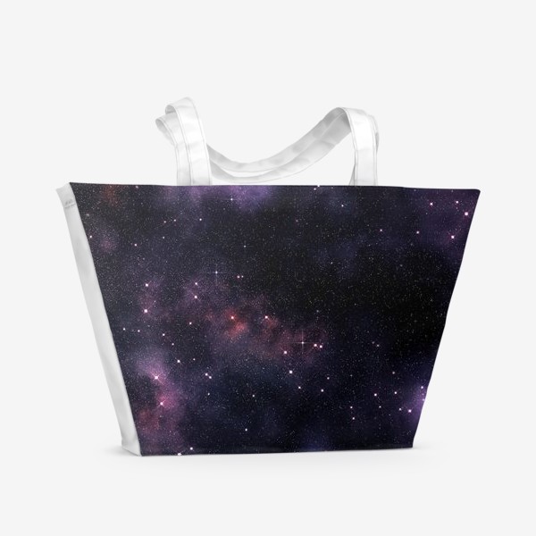 Пляжная сумка «Пурпурная небула в космосе»