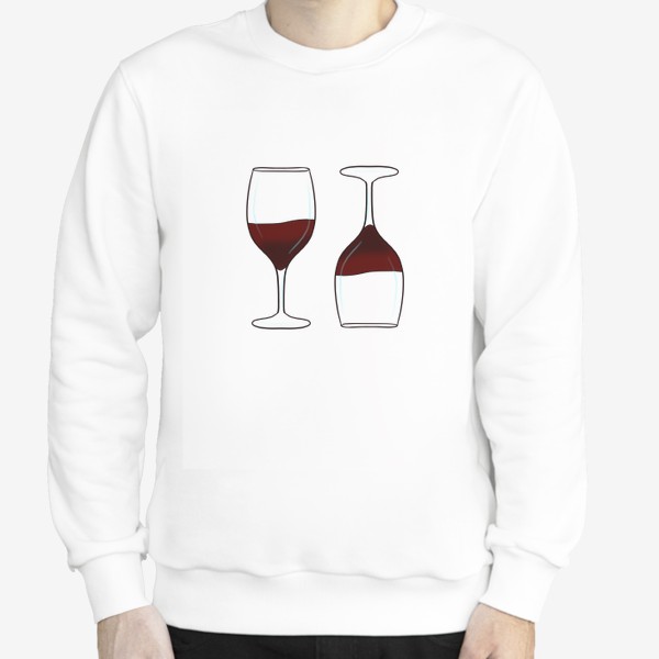 Свитшот «Бокалы с вином»
