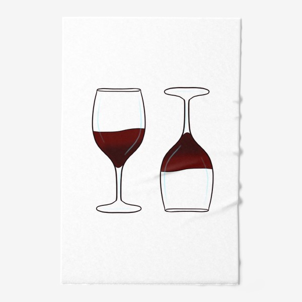 Полотенце «Бокалы с вином»
