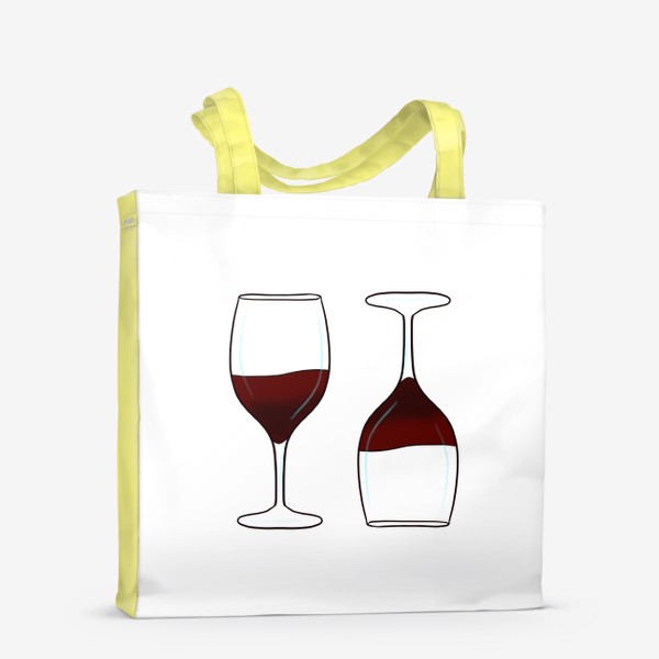 Сумка-шоппер «Бокалы с вином»