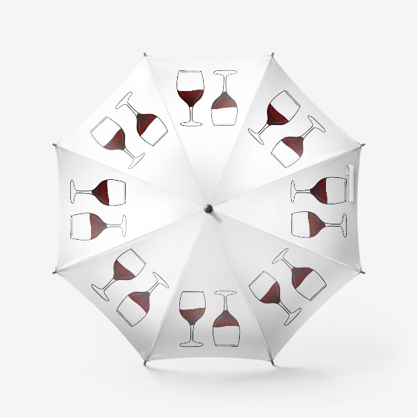 Зонт «Бокалы с вином»