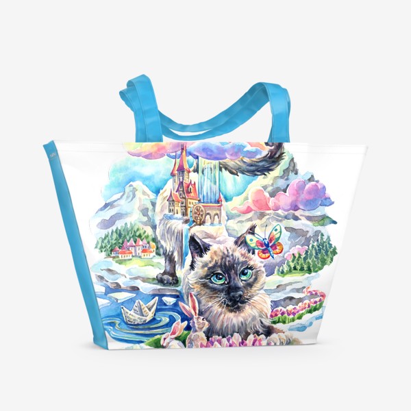 Пляжная сумка «Весенний кот»