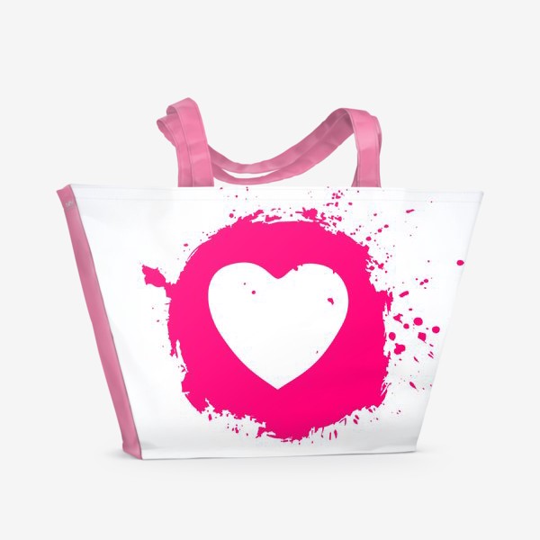 Пляжная сумка «стилизованное сердце в виде кляксы»