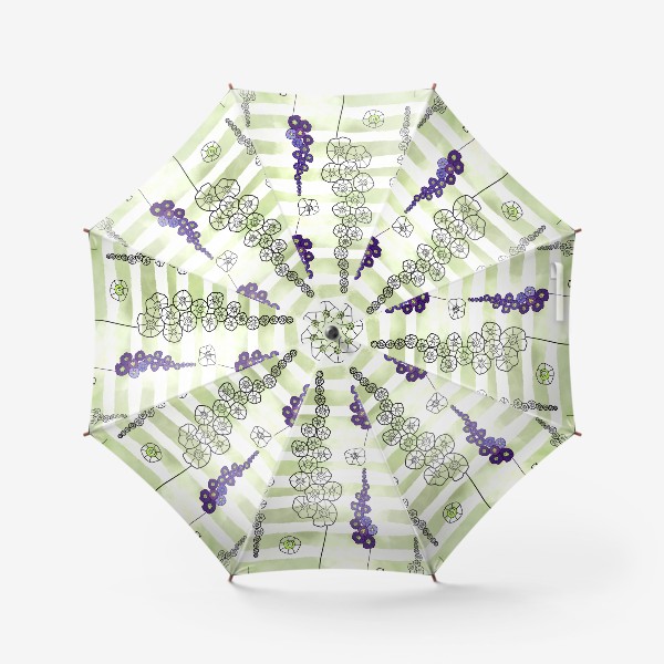 Зонт «Цветы на акварельном фоне»
