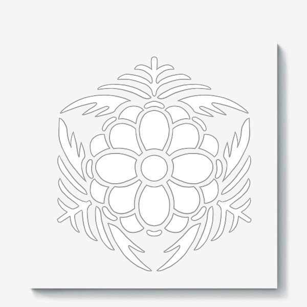 Холст «Японский цветочный герб на каждый день. 1 января, цветок - адонис (adonis ramosa)»