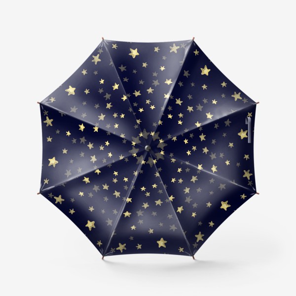 Зонт «Волшебные звездочки в ночном небе. Акварельный паттерн.»