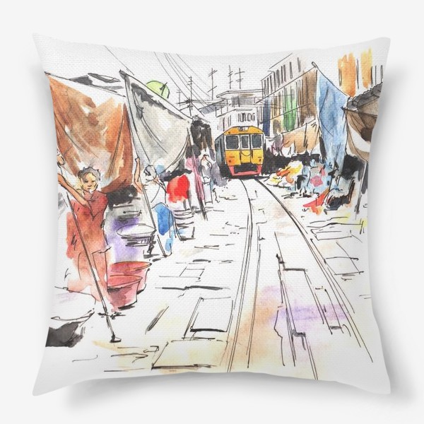 Подушка «Бангкок. Рынок.»