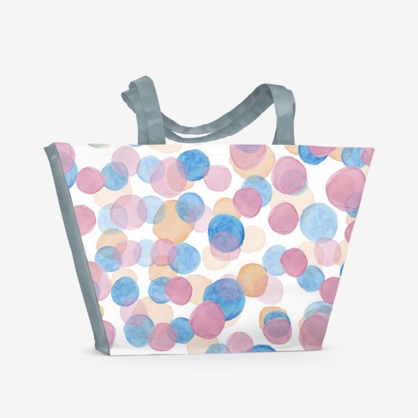 Пляжная сумка «Разноцветные акварельные пятна»