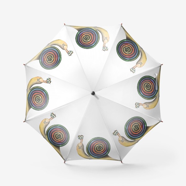 Зонт «Цветная улитка, радуга, мультяшная. Графика.»