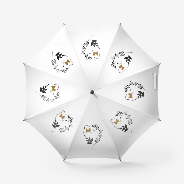 Зонт «Кошка с бабочками»