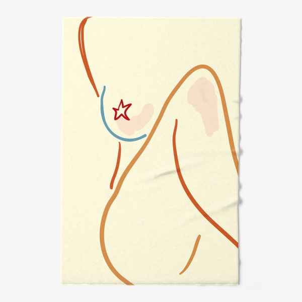 Полотенце «Ретро абстракция, женское тело»