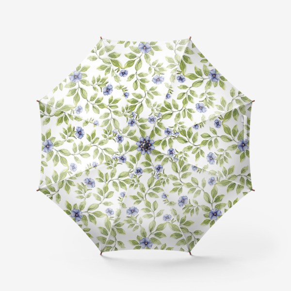 Зонт «Узор "Веточки с синими цветами"»