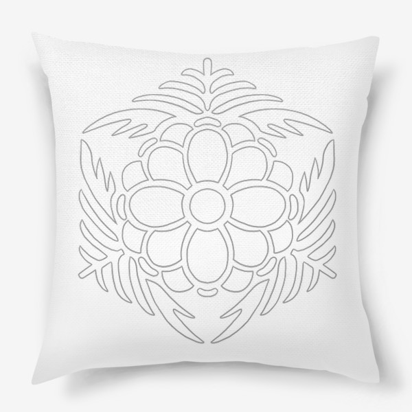 Подушка «Японский цветочный герб на каждый день. 1 января, цветок - адонис (adonis ramosa)»