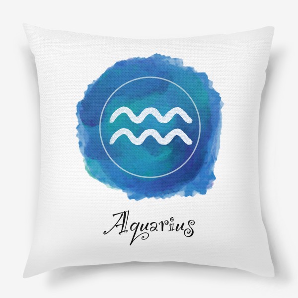 Подушка «Знак зодиака Водолей (Aquarius)»