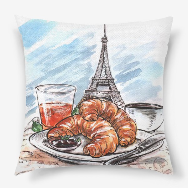 Подушка «Завтрак в Париже»