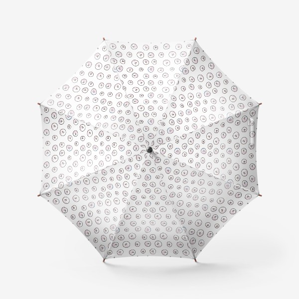 Зонт «Паттерн канцелярские кнопки на белом фоне»