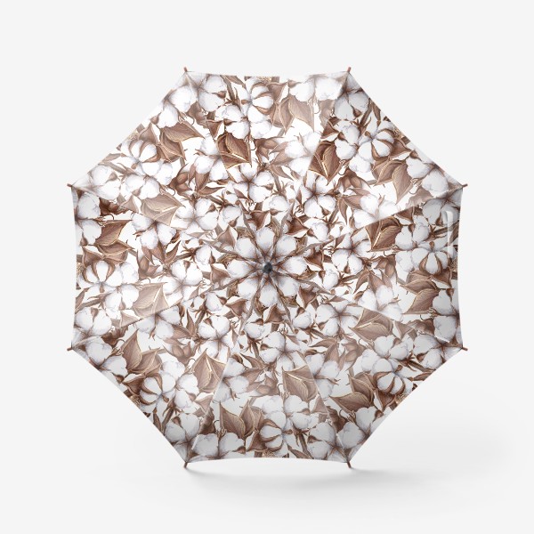Зонт «Хлопок, цветы хлопка, бесшовный паттерн»