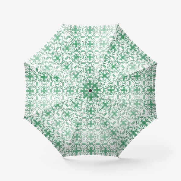 Зонт «Абстрактный круг и зеленые линии. Бесшовный фон. Иллюстрация.»
