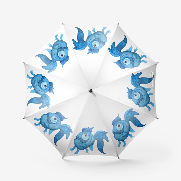 Зонт «Рыбка индиго 1»