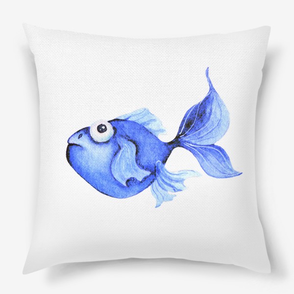 Подушка «Blue fish/Голубая рыбка»