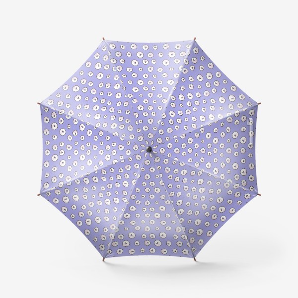 Зонт «Паттерн кнопки канцелярские на сиреневом фоне»