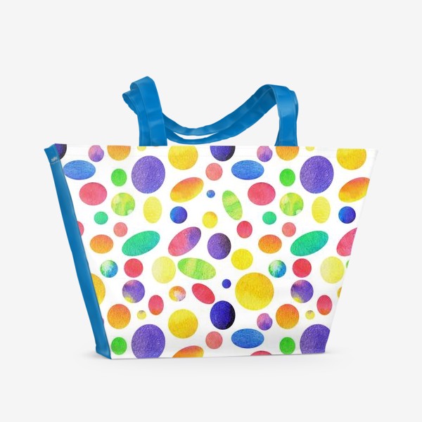 Пляжная сумка «Цветные круги и овалы.»